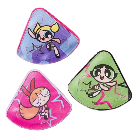 Powerpuff Girls Makeup Powder Puffs 3pc Set Soft Teardrop Cartoon Network NEW - Picture 2 of 8
